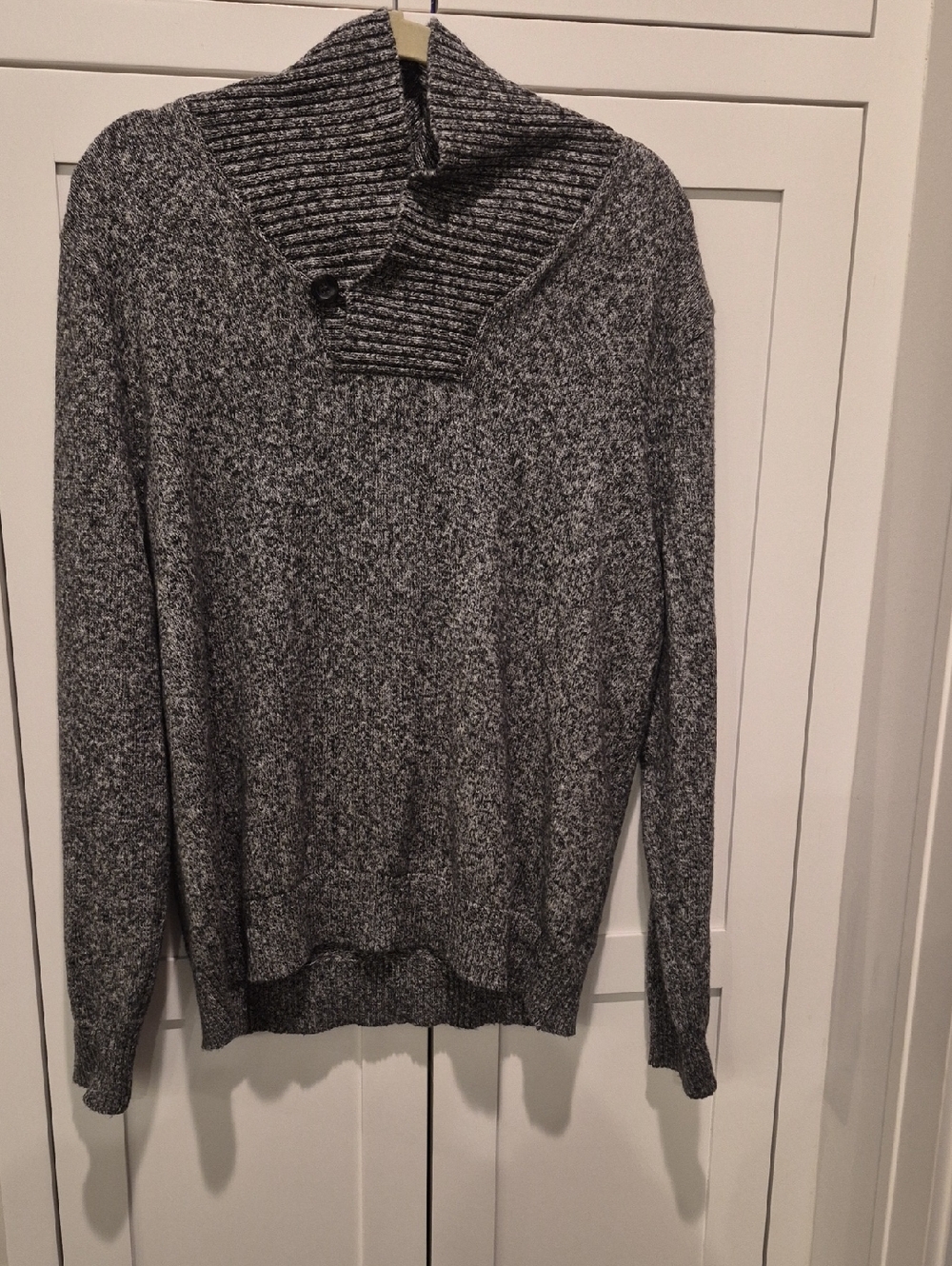 Goodfellow & Co  Shawl Collar Pullover Charcoal Heather Sweater Size L
